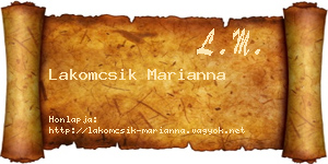 Lakomcsik Marianna névjegykártya
